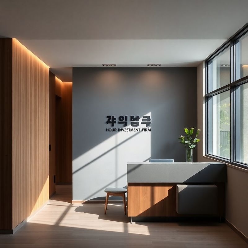 광주 부티크 투자 회사의 리셉션 인테리어